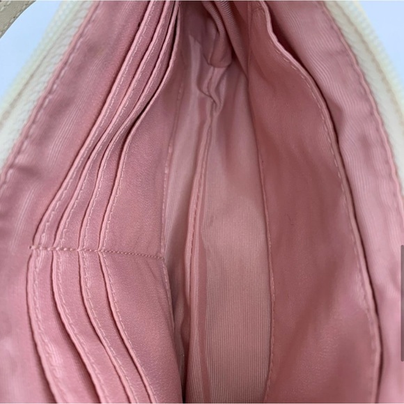 Coach Cream Beige Signature Sateen Jacquard Large Wristlet Mini Shoulder Bag - Picture 4 of 4